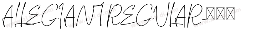 ALLEGIANT REGULAR字体转换
